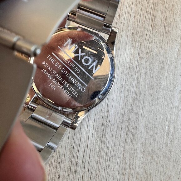 SILVER NIXON 51-30 CHRONO WATCH - Picture 4 of 5
